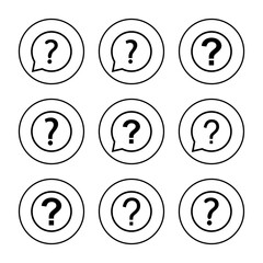 Sticker - Question icon vector. question mark sign and symbol