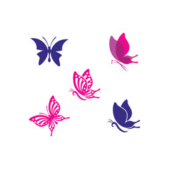 Wall Mural - butterfly logo design vector