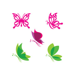 Wall Mural - butterfly logo design vector
