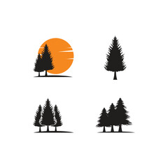 Wall Mural - pine tree logo icon design vector