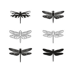 Wall Mural - dragonfly icon vector