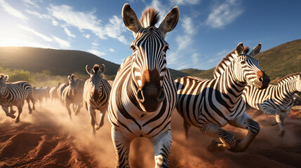 Canvas Print - zebras and zebra