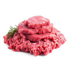 Ground meat isolate on transparency background png 