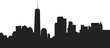 Yonkers city skyline silhouette. New york skyscraper illustration in vector