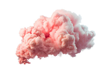 Wall Mural - pink cloud isolated on white background