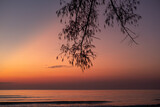 Fototapeta Na ścianę - Morning seaside with twilight light. Ocean waves.