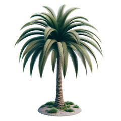 Wall Mural - palm tree isolated on white