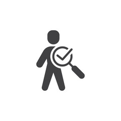 Poster - body check vector icon