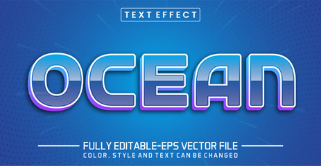 Poster - Ocean text editable style effect
