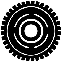 Gear Setting outline icon for apps, websites, logo. Gear symbol black line cogwheel sign vector