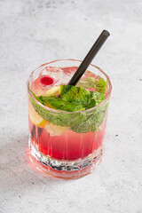 Sticker - tasty mocktail with mint and berries