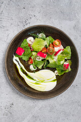 Canvas Print - salad with radish and tomatoes