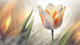 Fototapeta Tulipany - Piękne kwiaty, tulipany, karta na życzenia, tło, generative ai