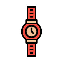 Poster - Clock Time Watch Filled Outline Icon