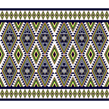 Geometric Ethnic Oriental Ikat Pattern Traditional Design for Background, Carpet, Wallpaper, Clothing, Wrapping, Batik, Fabric. Embroidery Style.