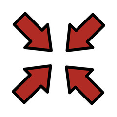 Sticker - Arrow Arrows Curve Filled Outline Icon