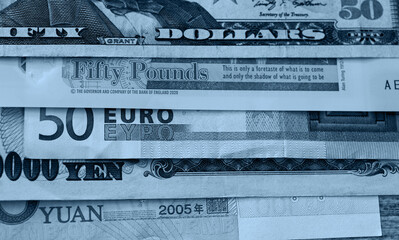 Background of worlds various currencies