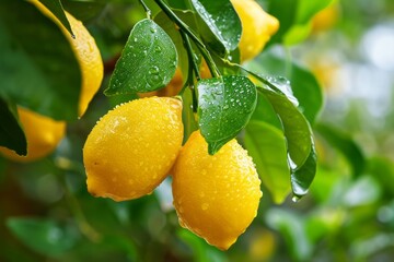 Sticker - Lemons on a branch with leaves