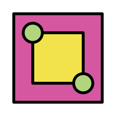 Puzzle Shapes Two Filled Outline Icon