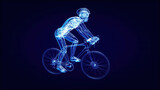 Fototapeta  - Abstract background of a Xray cyclist