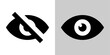 illustration of a eye icon. eye icon, blind symbol, See and unsee icons, incognito mood icon, Hide icon, Hidden from view, isolated icon. vector illustration