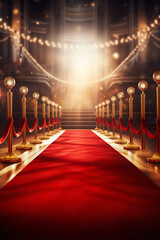 Red carpet and golden barrier