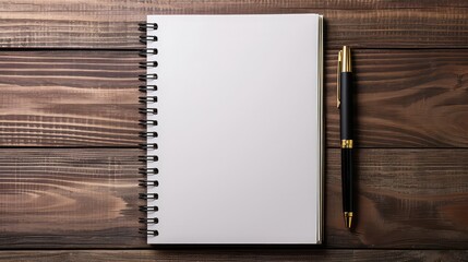 mockup blank space on spiral notebook. white template on sketch book, vertical full page with black 