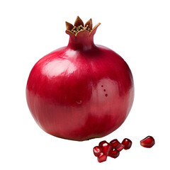 Wall Mural - pomegranate, isolated on white background, details, high resolution photography