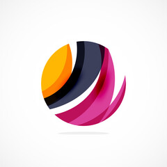 Poster - Abstract circle logo, dynamic aesthetic. Simplicity suggests connectivity, fluidity, and energy, making it a versatile choice for brands seeking a modern, visually engaging identity