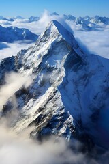 Canvas Print - snow covered mountains