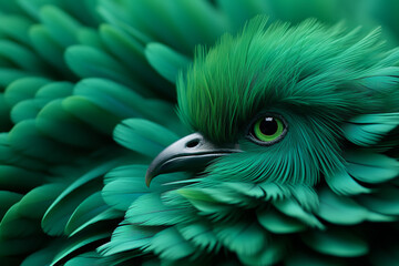 Aufkleber - Emu - Rich range and green abstract shapes in a rounded form.