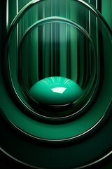 Aufkleber - Harmonica - Rich range and green abstract shapes in a rounded form.