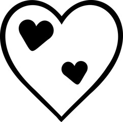 Wall Mural - Hand drawn hearts. Design elements for Valentine's day.