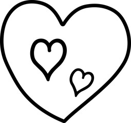 Wall Mural - Hand drawn hearts. Design elements for Valentine's day.