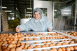 © Westend61 - Veterinarian examining quality of eggs in factory