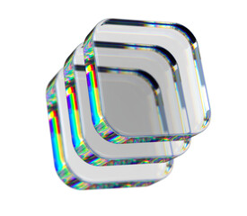 Poster - Transparent 3D Multicolor Cube