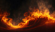 © masterofmoments - Abstract 3d fire wave wallpaper