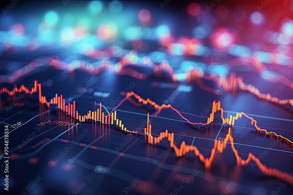 Trade chart graphic design for trading business background Stock ...