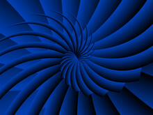 A Blue Spiral Design With A Black Background, Abstract Blue Spiral Fractal Burst Background,  Wallpaper Design 