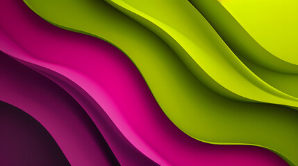 Wall Mural - Fuchsia neon green pink vibrant shapeless flat abstract tech colorful background