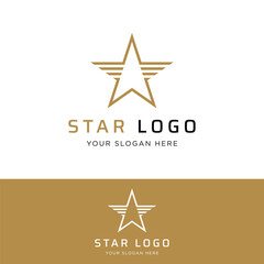 Wall Mural - Modern and unique geometric star abstract logo template design. Logo for business, brand and company.