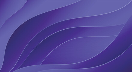 Wall Mural - Abstract modern Very Peri background with smooth waves in the form of a lotus flower. Geometric modern digital wallpaper. Copy space. 