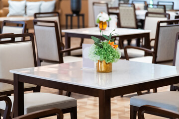 Wall Mural - Tables and chairs in the restaurant