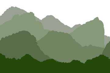 Mountain landscape illustration