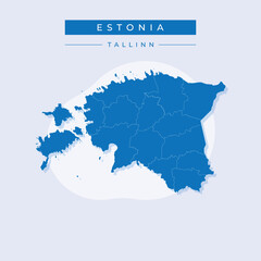 Wall Mural - Vector illustration vector of Estonia map