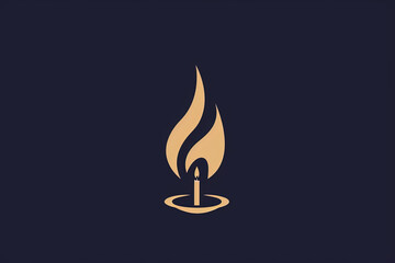 Elegant and unique candle logo.