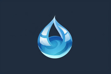 Poster - Elegant and unique water drop logo.