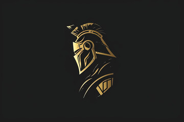 Wall Mural - Elegant and unique warrior defender logo.