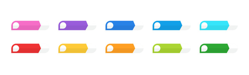 Wall Mural - colorful web buttons flat style vector design decoration