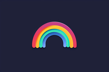 Wall Mural - Modern and stylish rainbow logo.